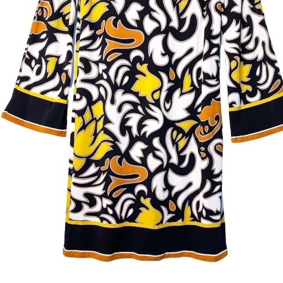 NICOLE MILLER Long Sleeve Sheath Dress Size 8 in Vibrant Multi Print - Picture 4 of 14